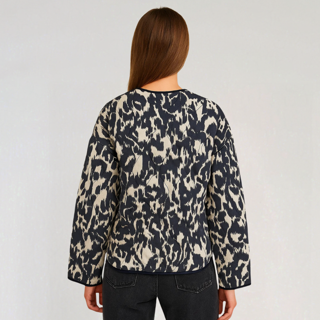 Women's Quilted Leopard Print Jacket