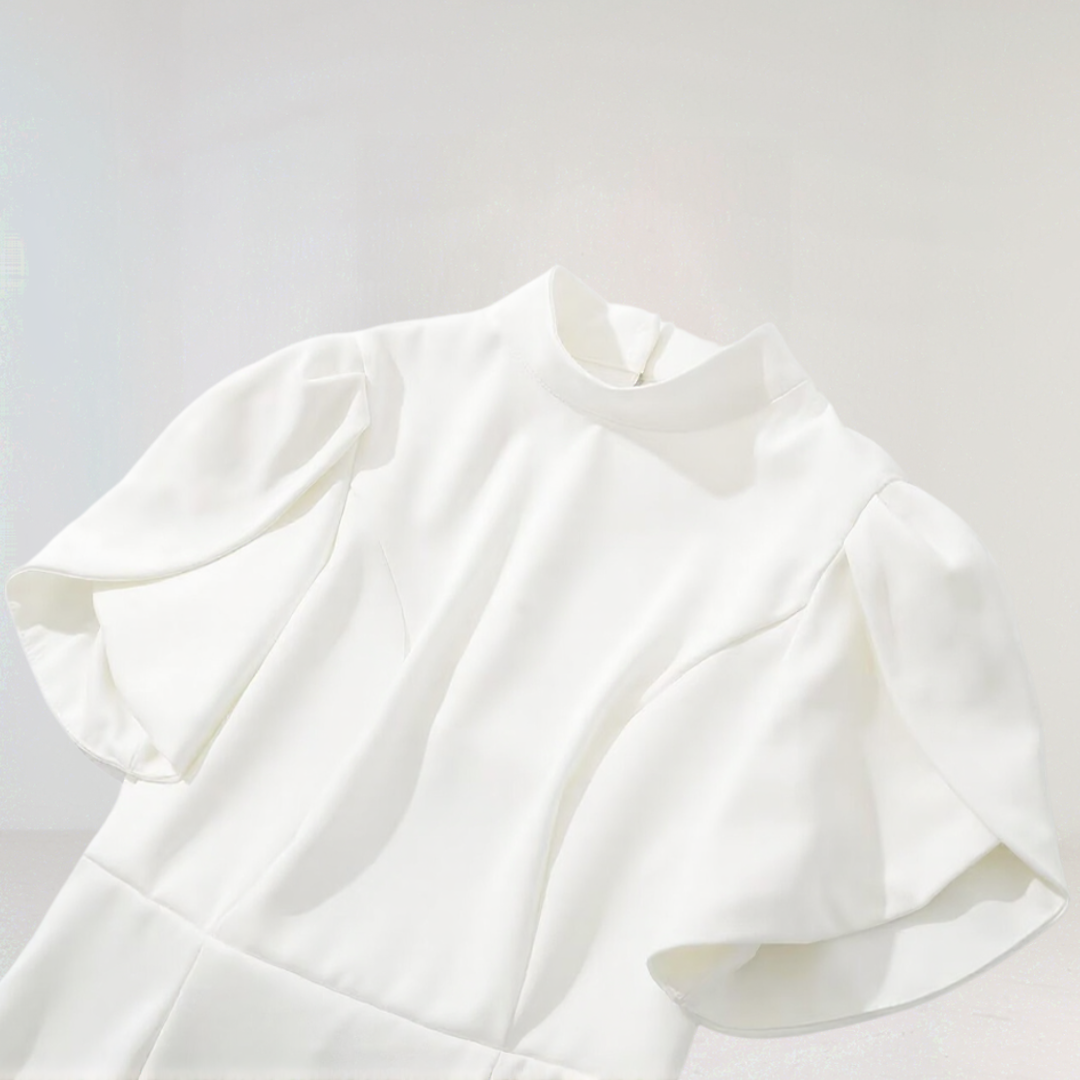 Elegant Puff Sleeve Mini Dress