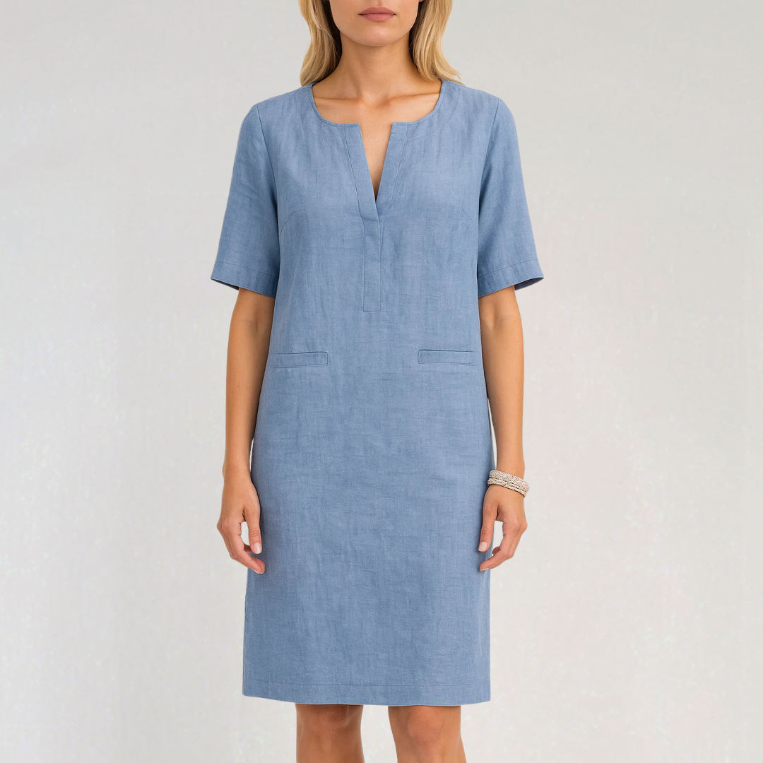Luxury Cotton Midi Dress for Women
