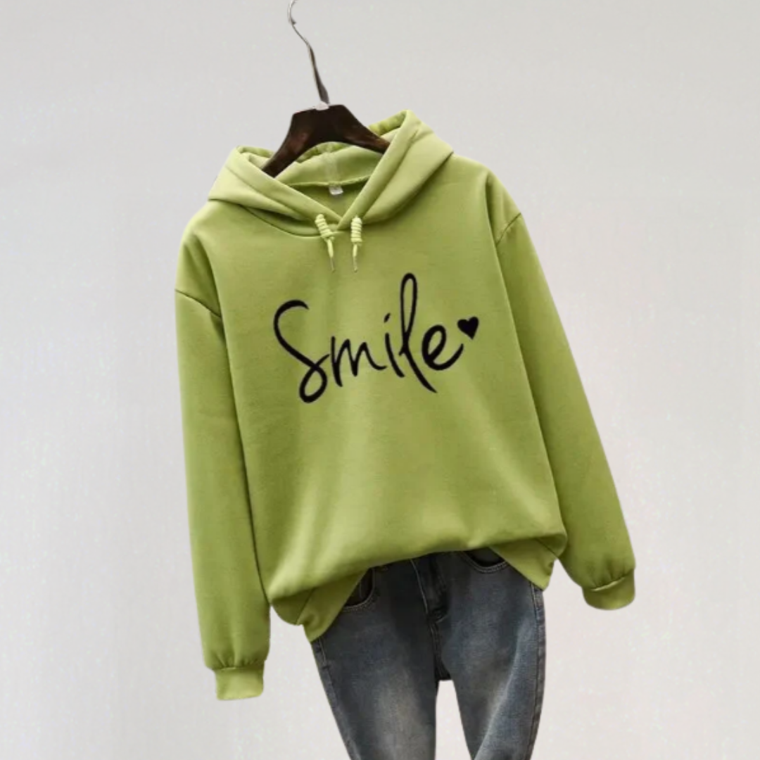 Cute Oversized Smile Hoodie for Women