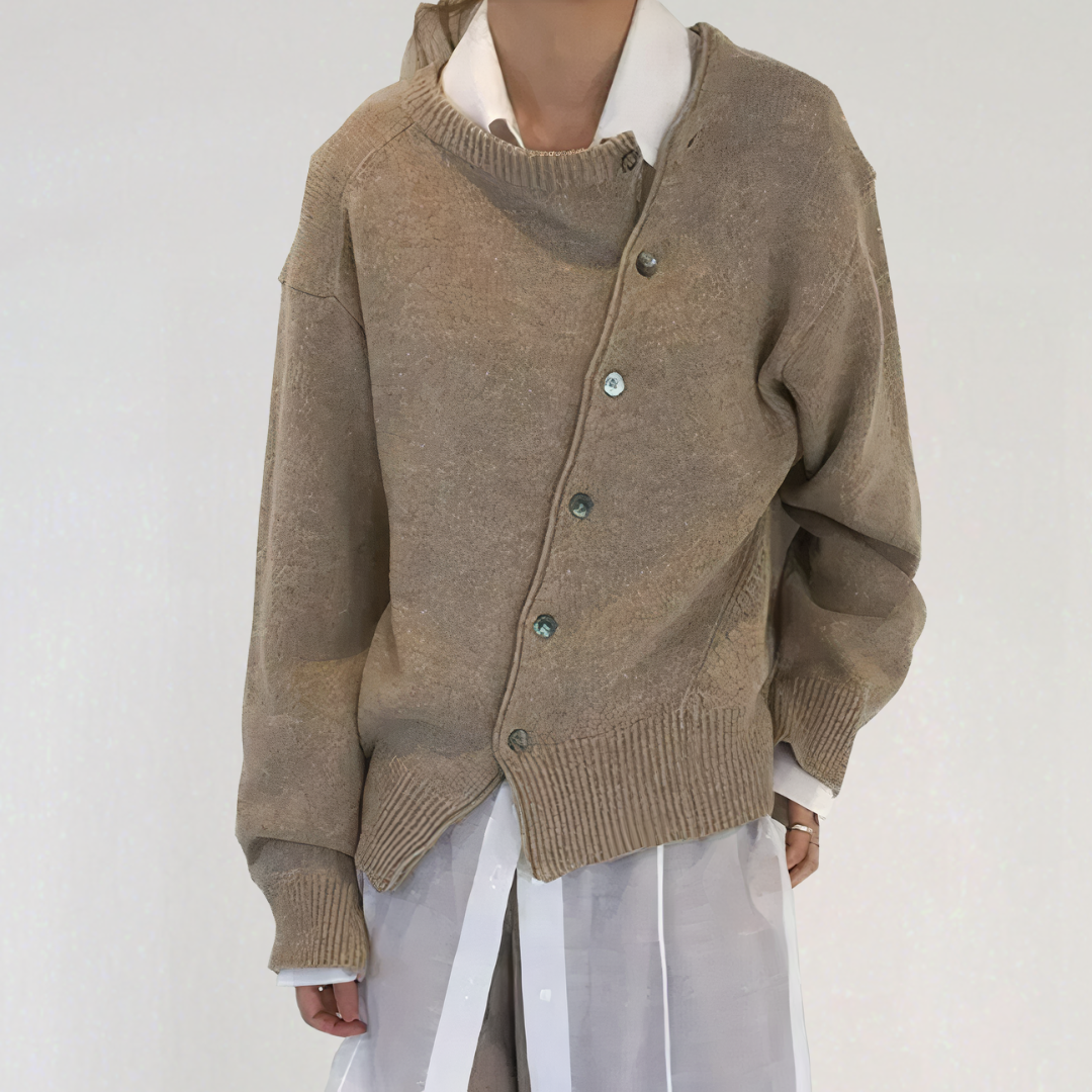 Asymmetrical Knitted Cardigan