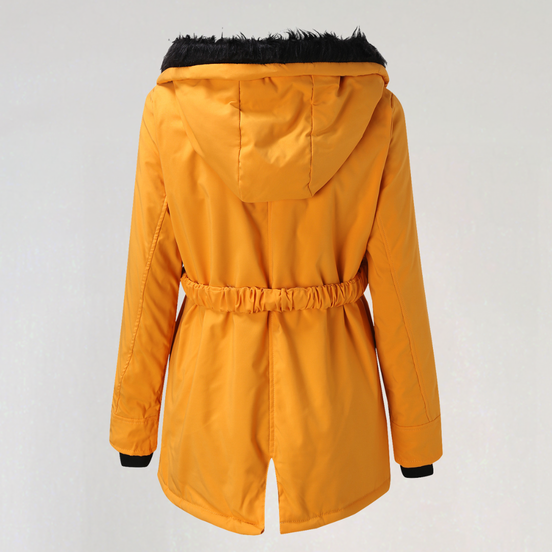 Waterproof Winter Jacket with Soft Hood for Women