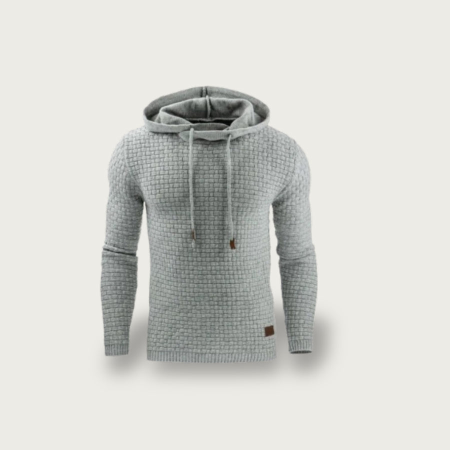 Men's Textured Knit Hoodie