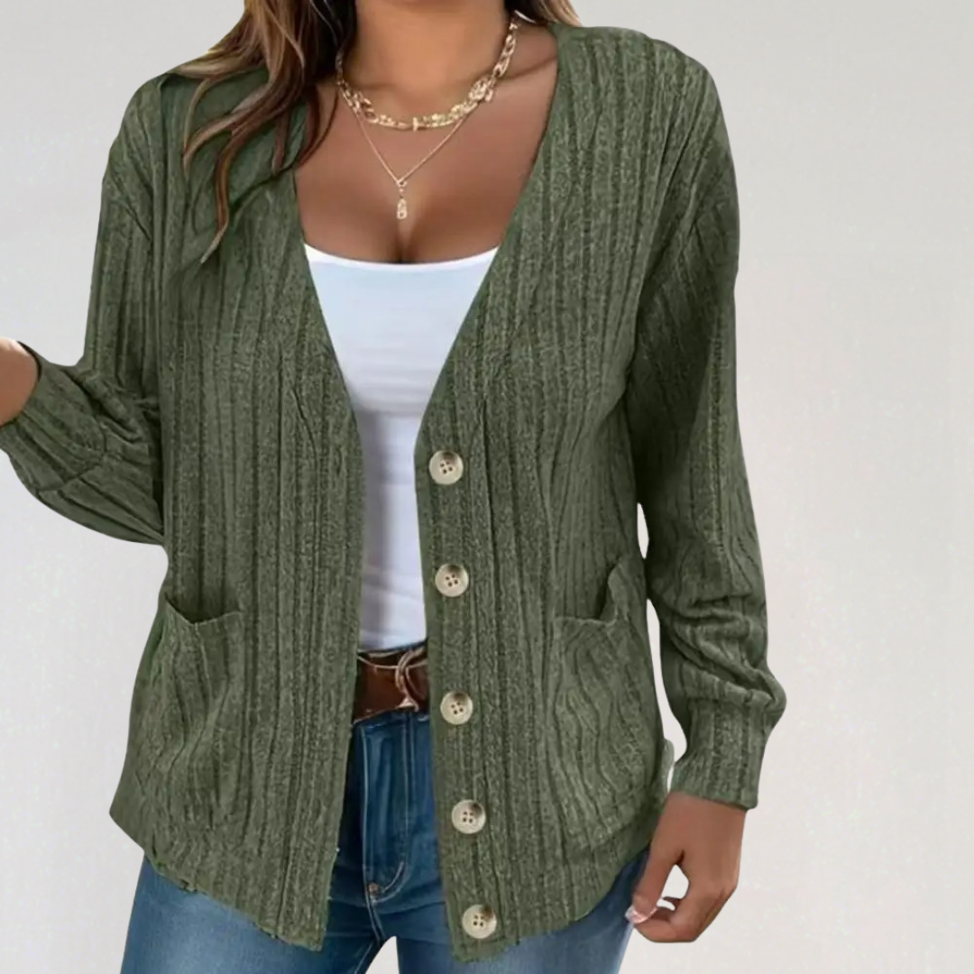 Textured Cardigan with Pockets