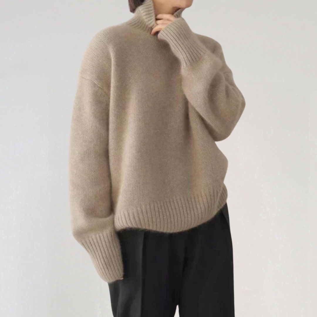 Loose Cashmere Turtleneck Sweater