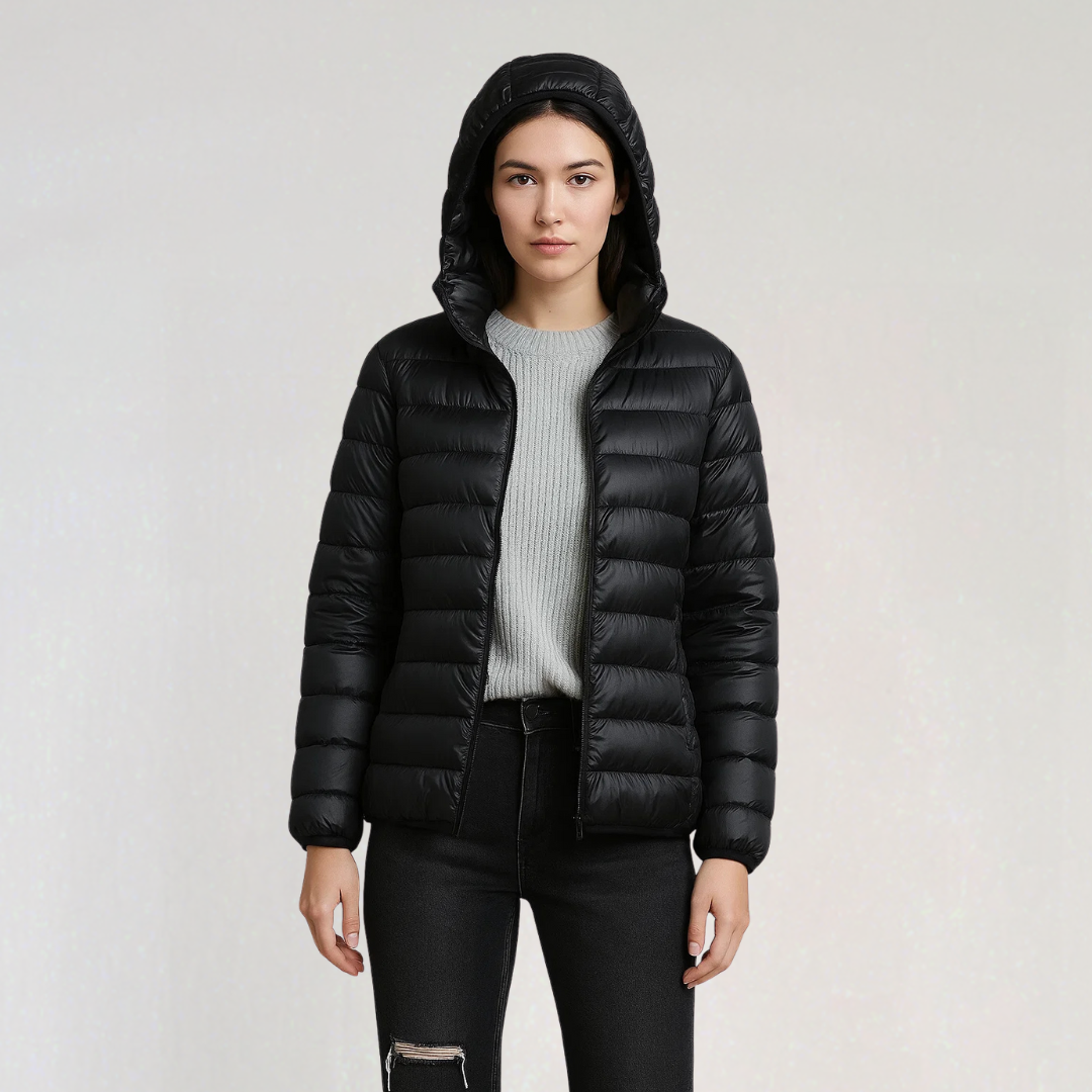Lightweight Women's Puffer Jacket with Hood
