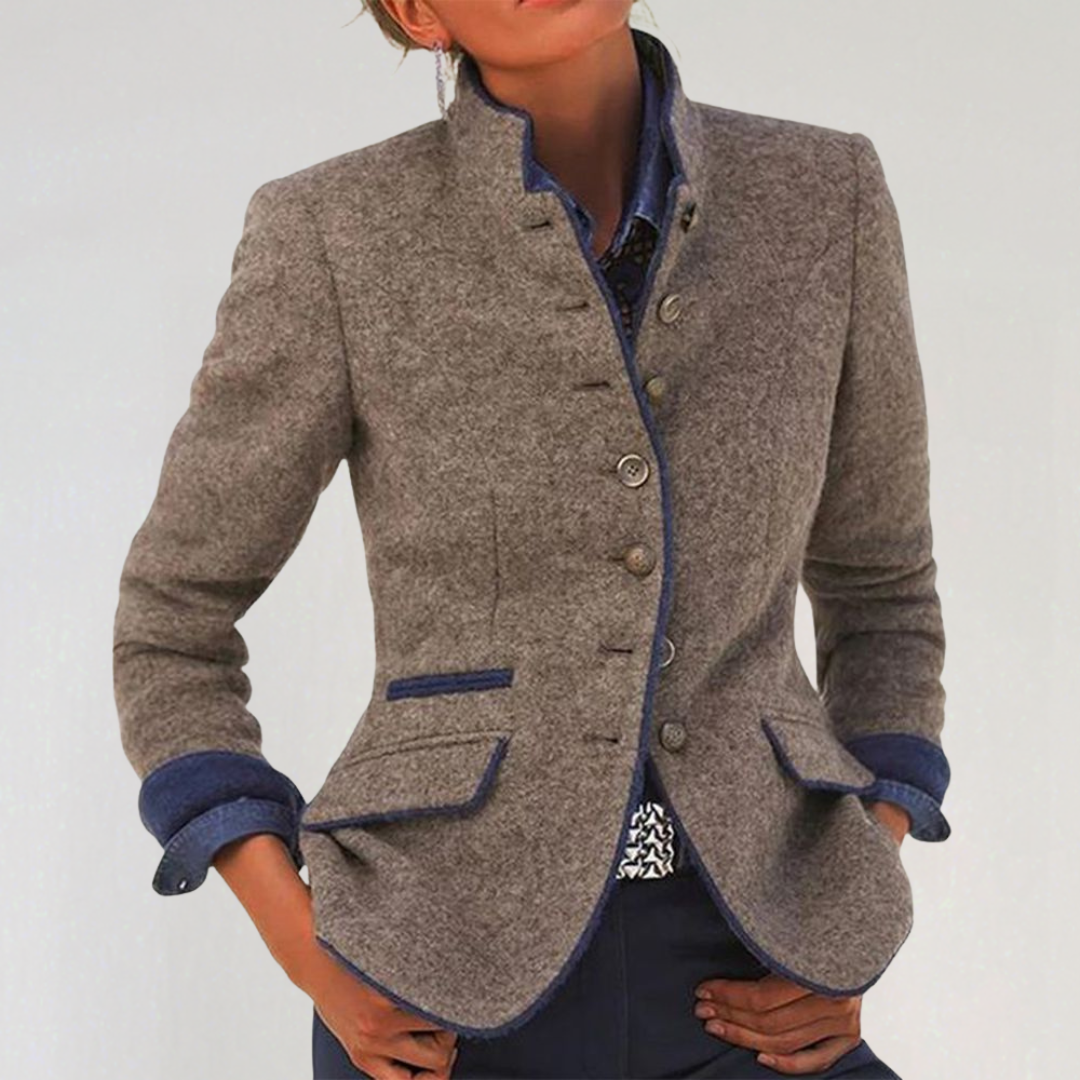 Women’s Tailored Wool Blend Blazer Jacket