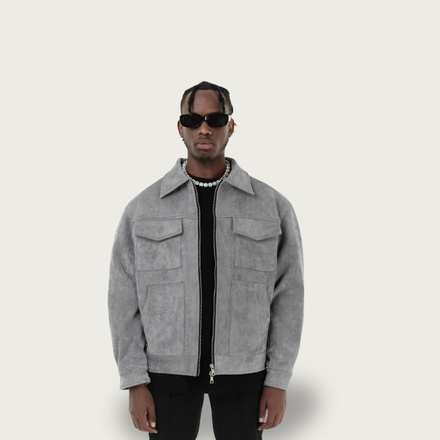 Men's Zip-Up Jacket with Front Pockets