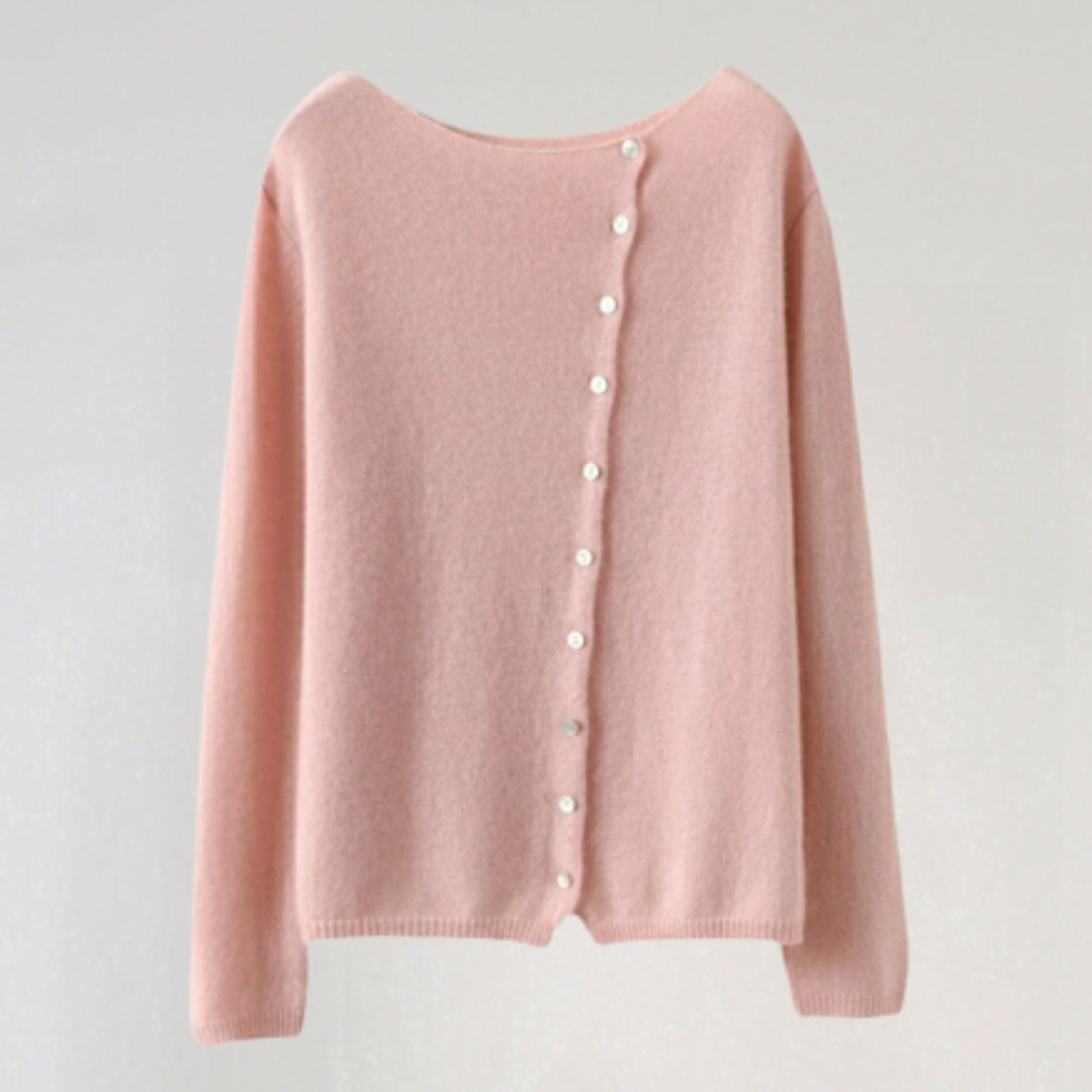 Asymmetrical Button Sweater Cardigan