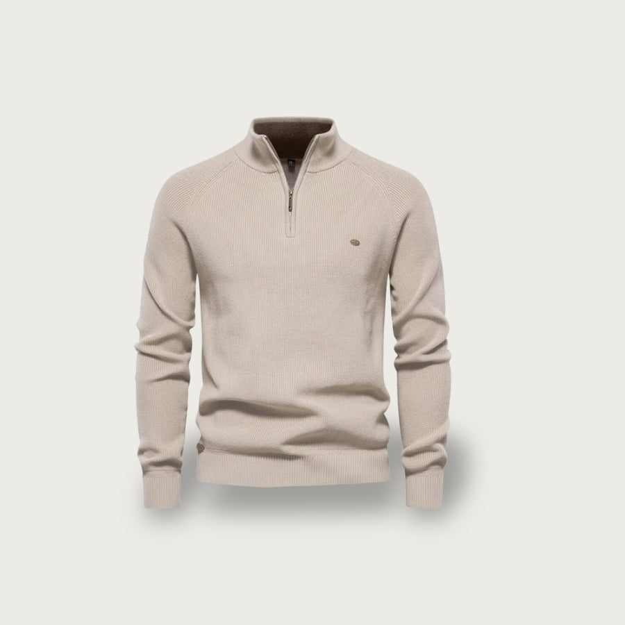 Men's Warm Quarter-Zip Sweater