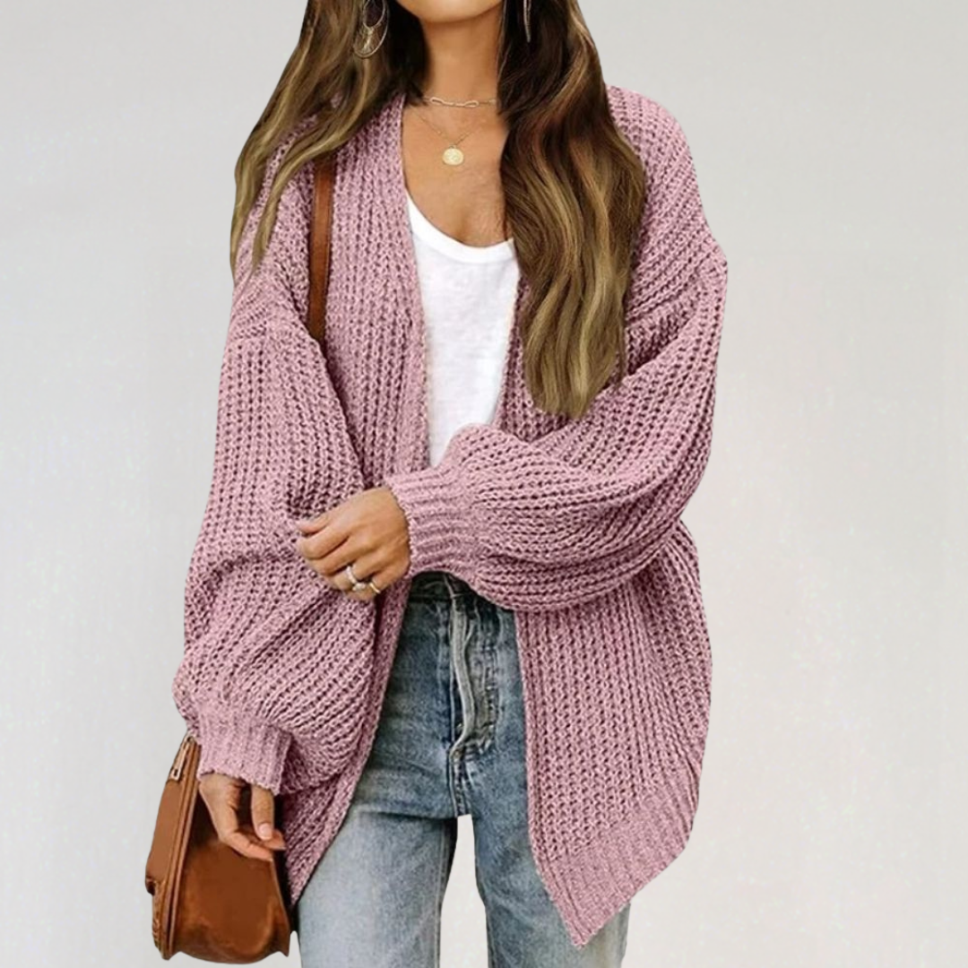 Oversized Chunky Knit Cardigan | Cozy Open Front Sweater