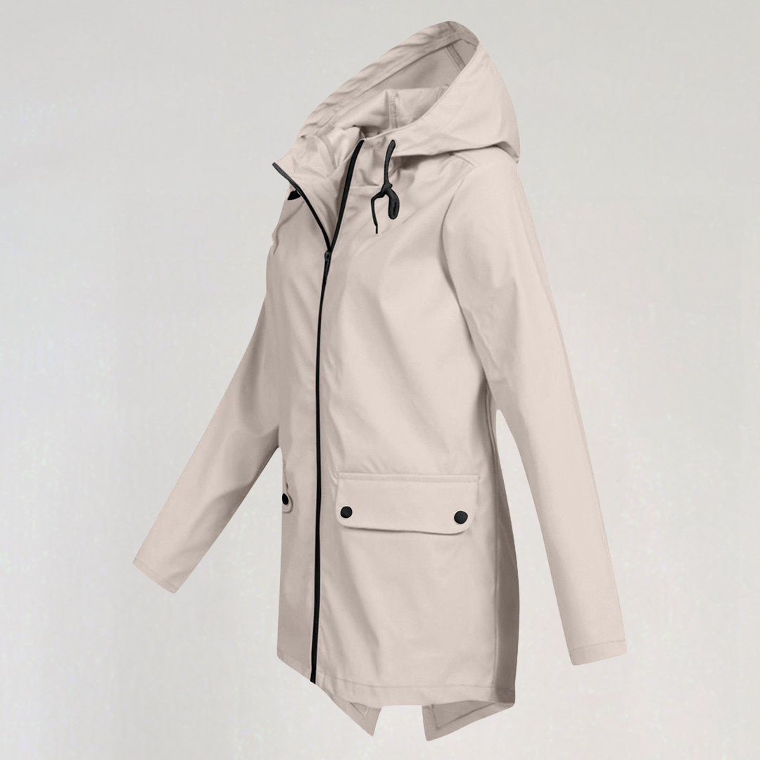 Lightweight Hooded Raincoat for Women