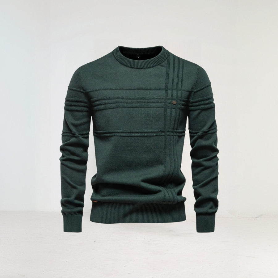 Men's Casual Textured Cotton Sweater