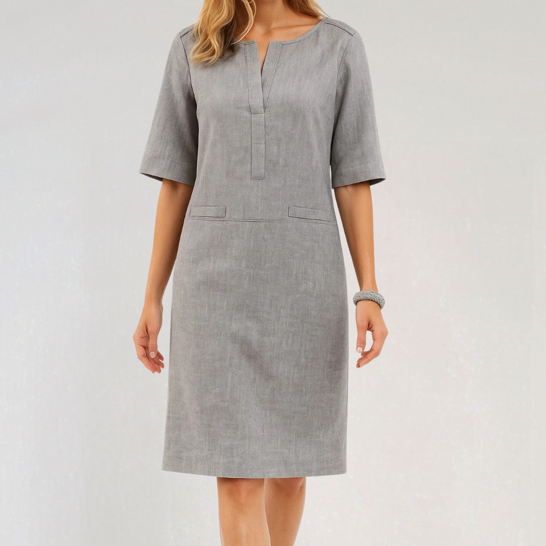 Luxury Cotton Midi Dress for Women
