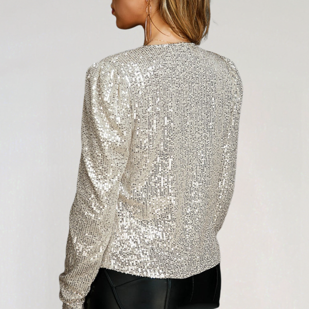 Elegant Sequin Glitter Blazer for Women