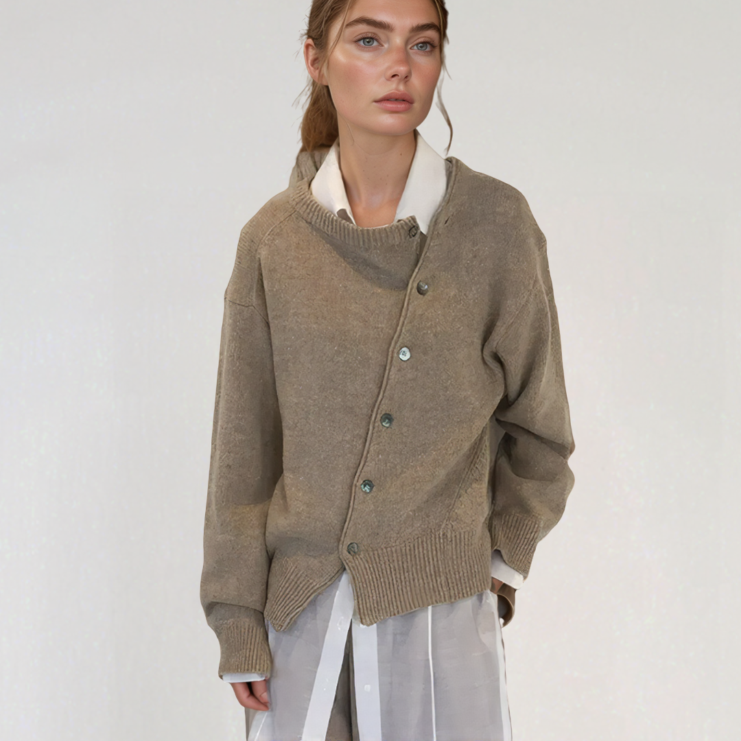 Asymmetrical Knitted Cardigan