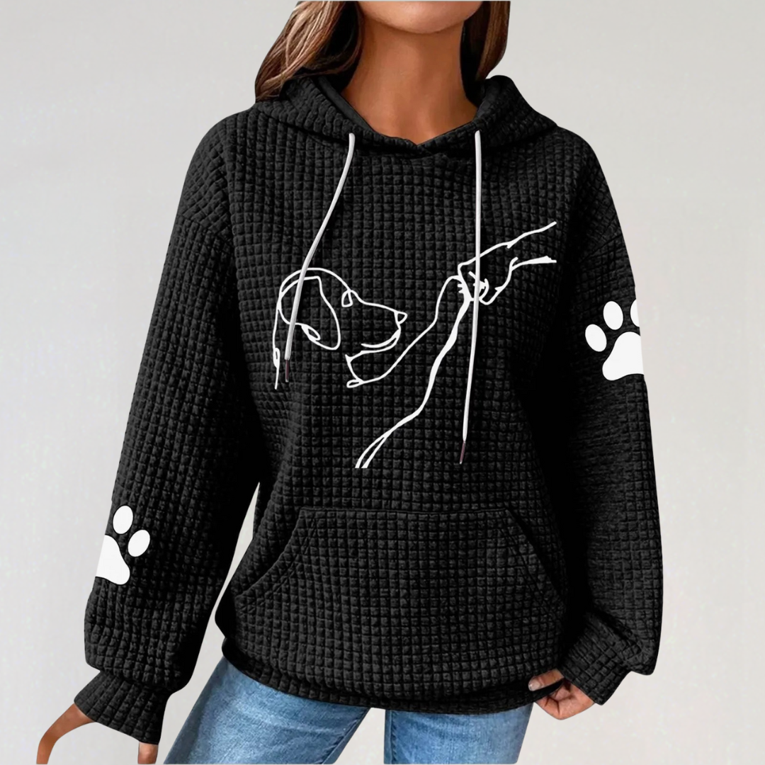 Comfortable and Warm Printed Hoodie for Women