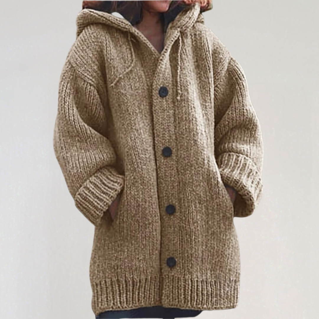 Hooded Chunky Cable-Knit Cardigan | Oversized Cozy Sweater for Fall & Winter 2025