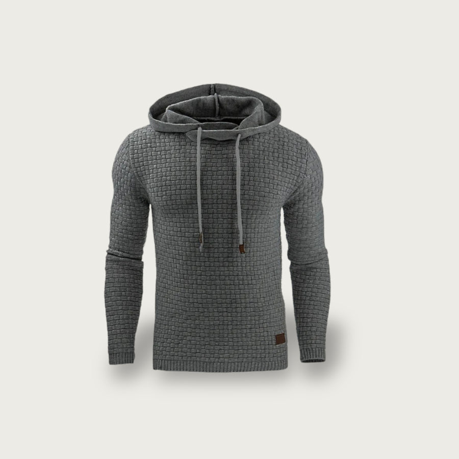 Men's Textured Knit Hoodie