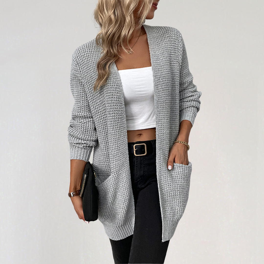 Women’s Cozy Longline Knit Cardigan with Pockets
