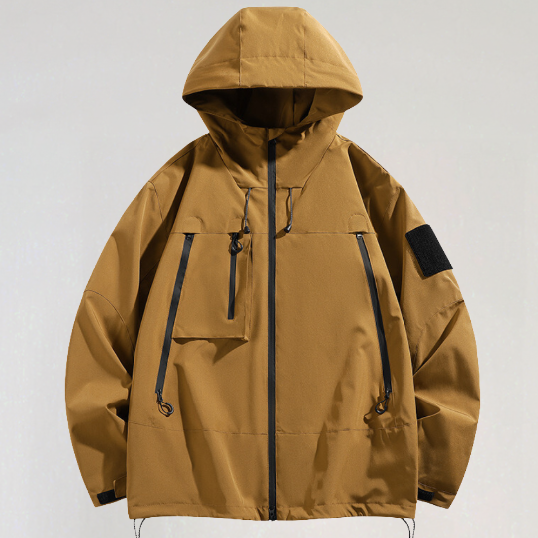 Waterproof Hooded Softshell Jacket with Pockets for Women