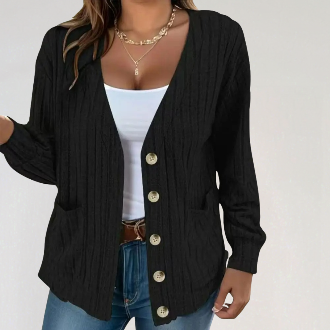 Textured Cardigan with Pockets