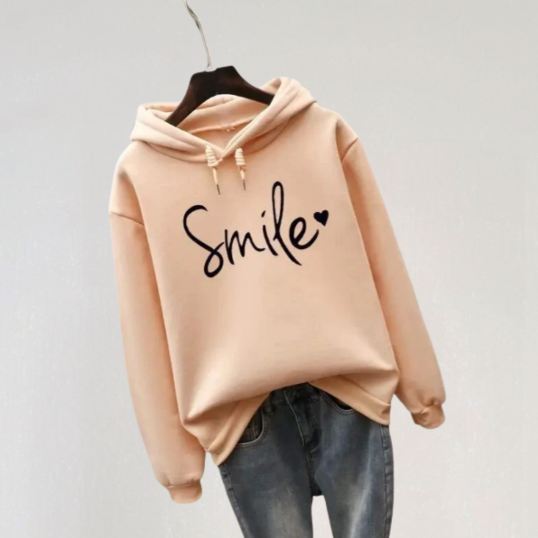 Cute Oversized Smile Hoodie for Women