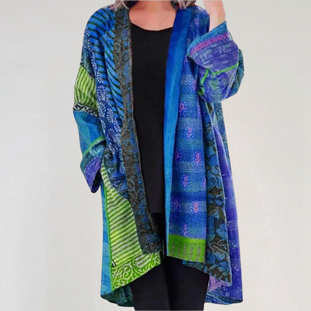 Patchwork Boho Duster Cardigan | Vintage-Inspired Cozy Layer for Fall