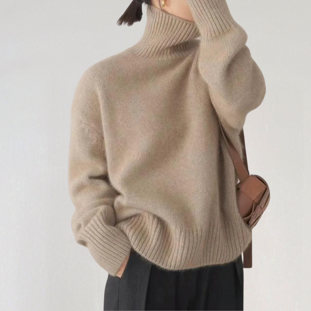 Loose Cashmere Turtleneck Sweater