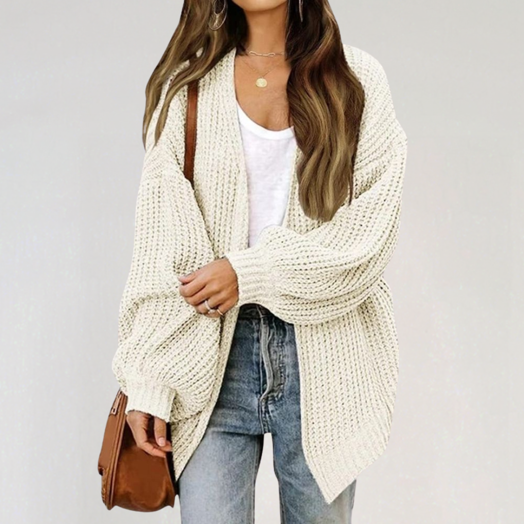 Oversized Chunky Knit Cardigan | Cozy Open Front Sweater