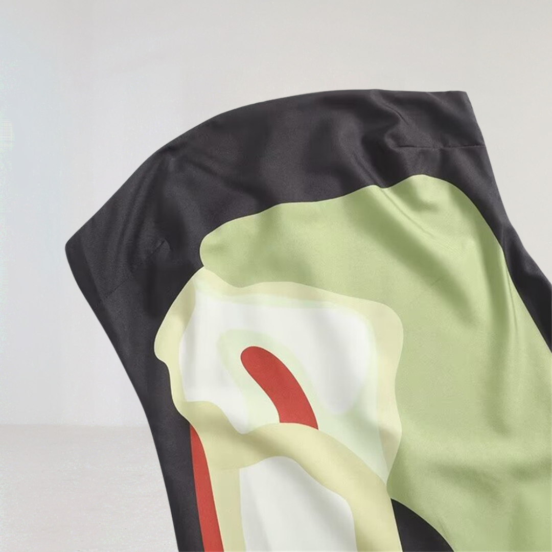 Strapless Abstract Floral Tube Maxi Dress