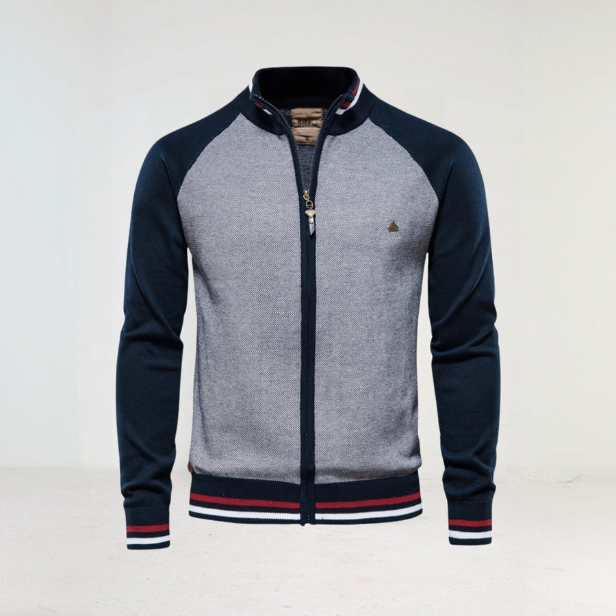 Men's Stylish Full-Zip Knitted Jacket