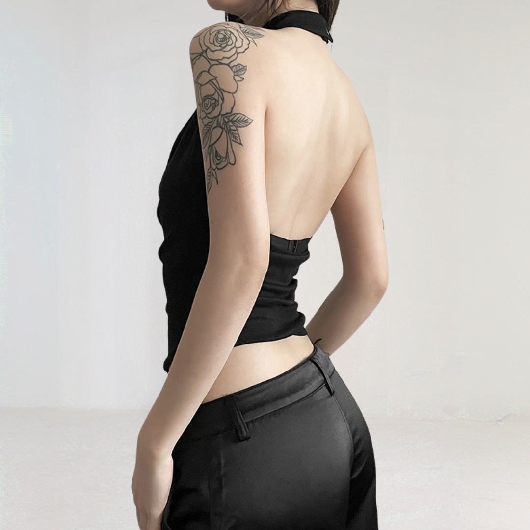 Cowl Neck Halter Top