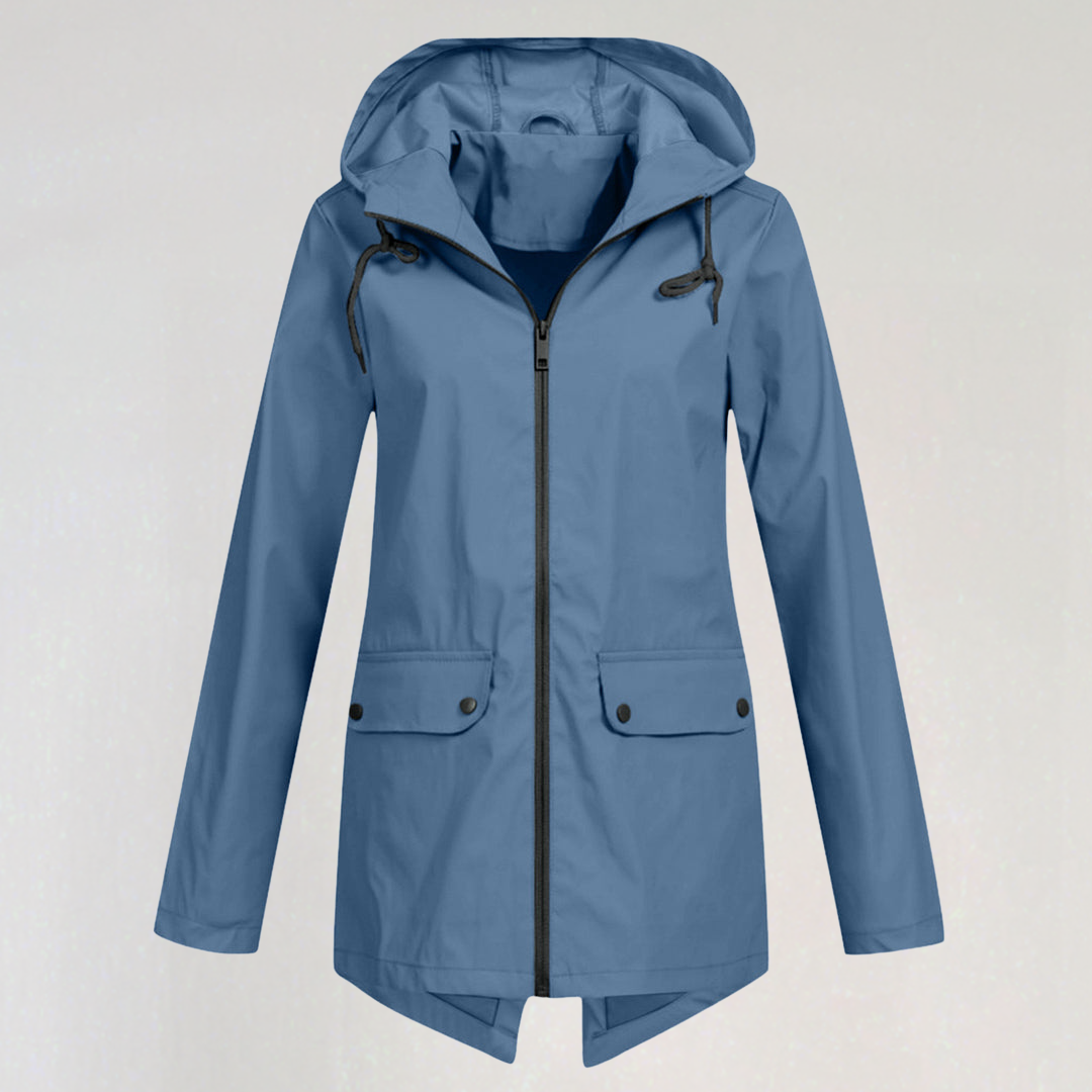Lightweight Hooded Raincoat for Women