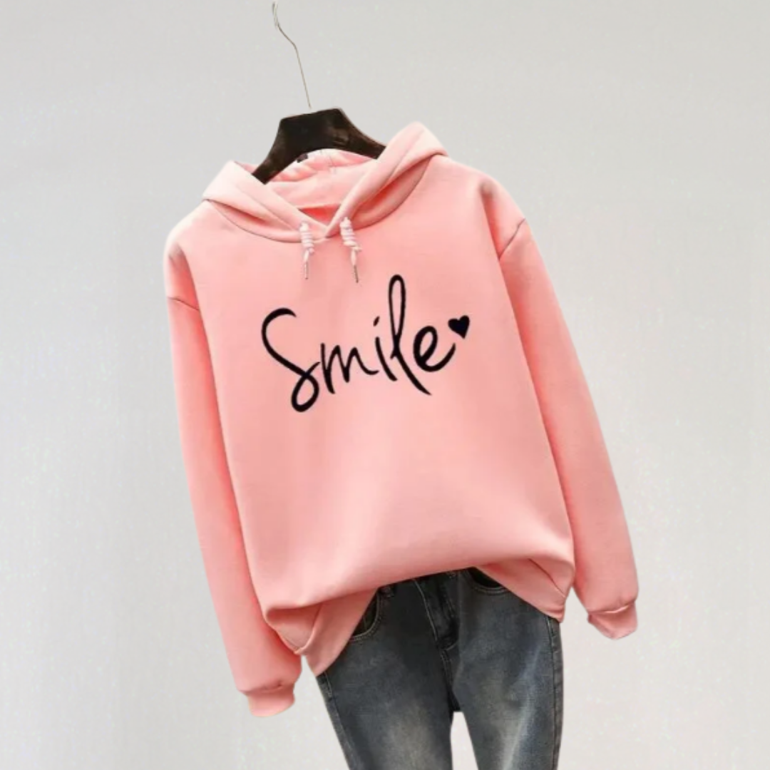 Cute Oversized Smile Hoodie for Women