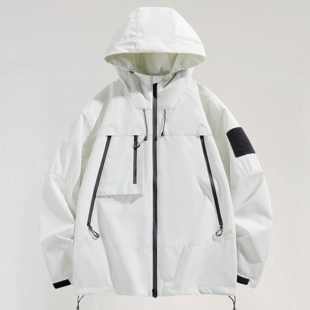 Waterproof Hooded Softshell Jacket with Pockets for Women