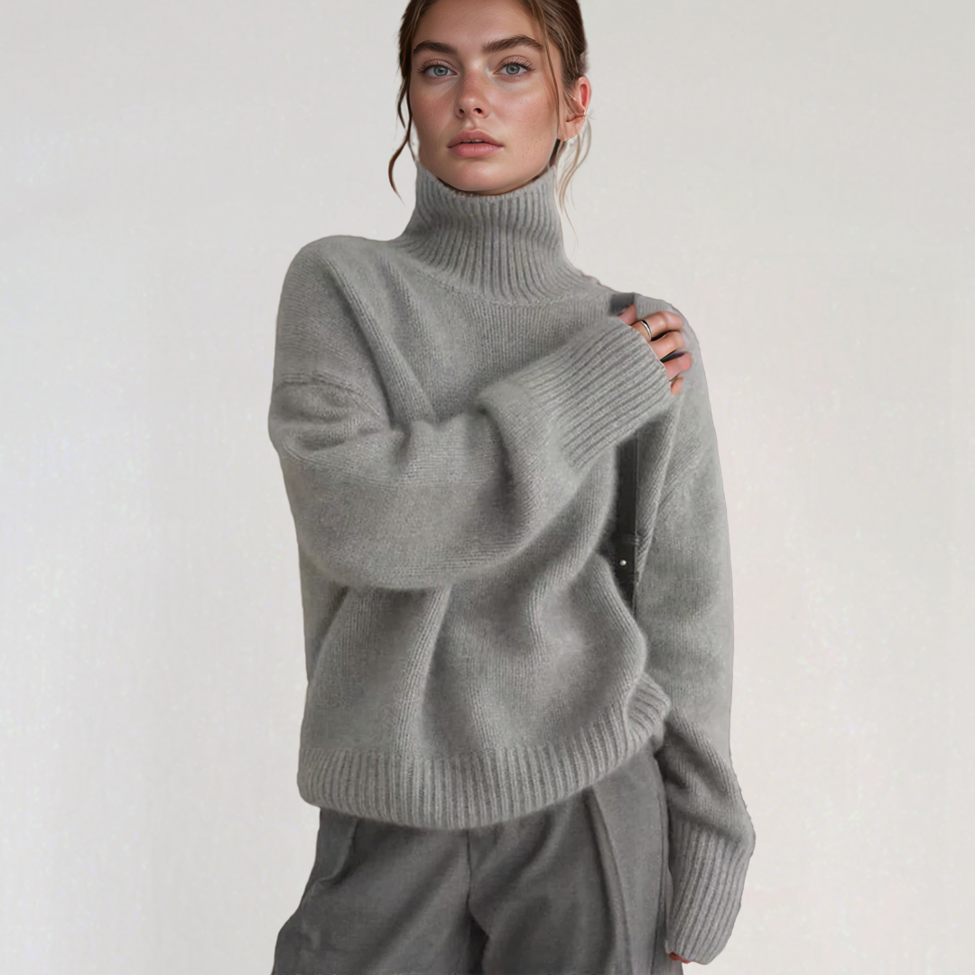 Loose Cashmere Turtleneck Sweater