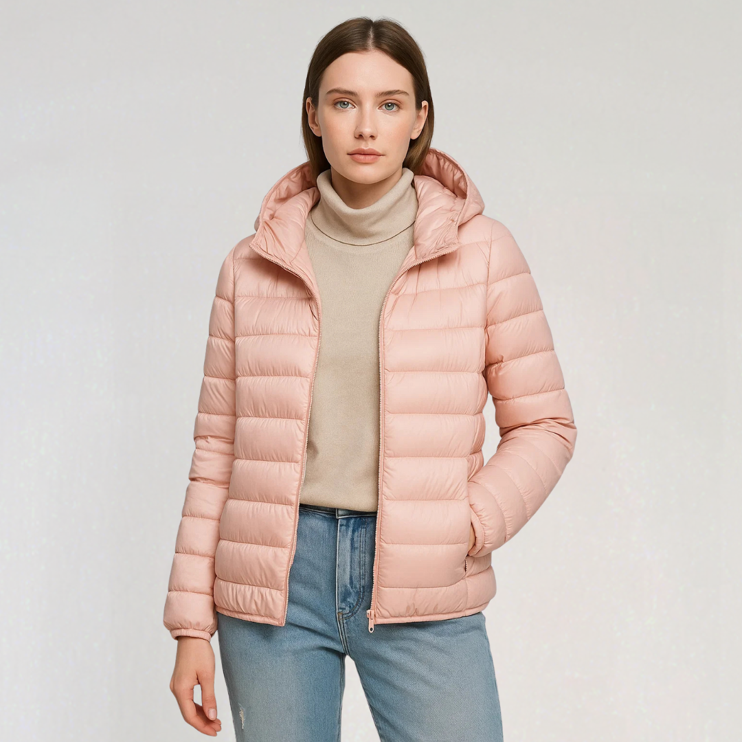 Lightweight Women's Puffer Jacket with Hood