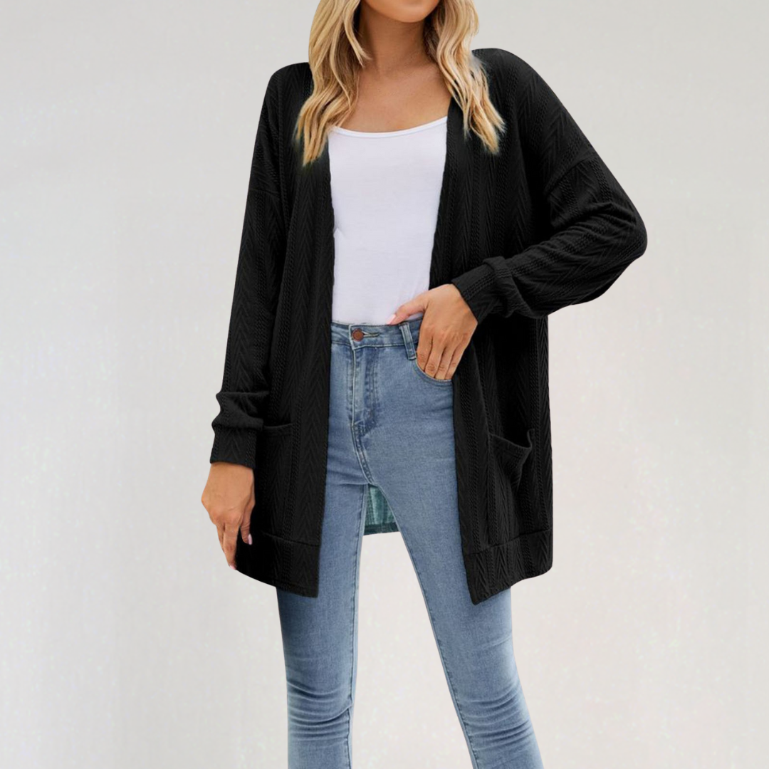 Textured Knit Cardigan | Lightweight Cozy Layering Essential