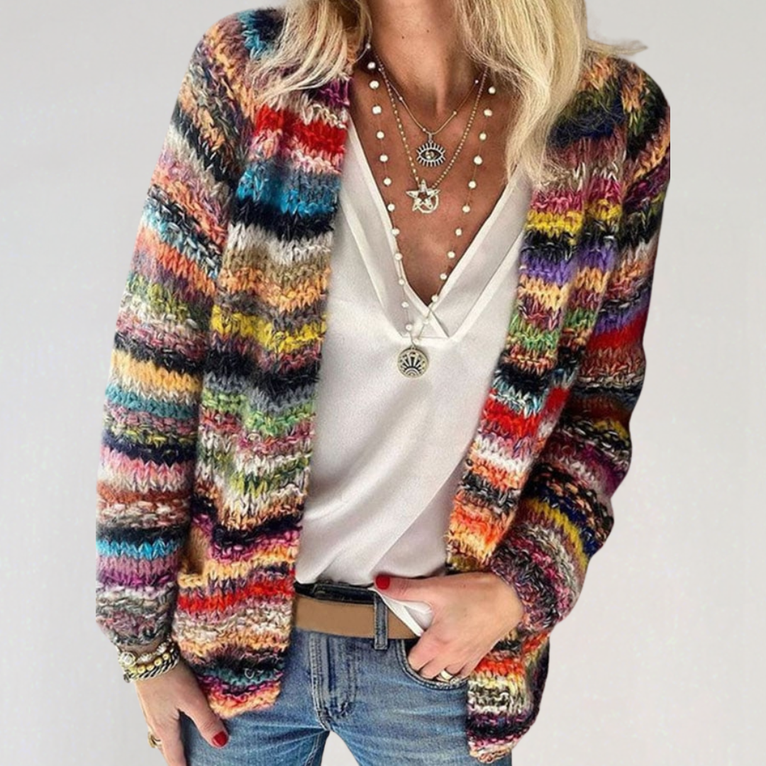 Colorful Knitted Cardigan for Women