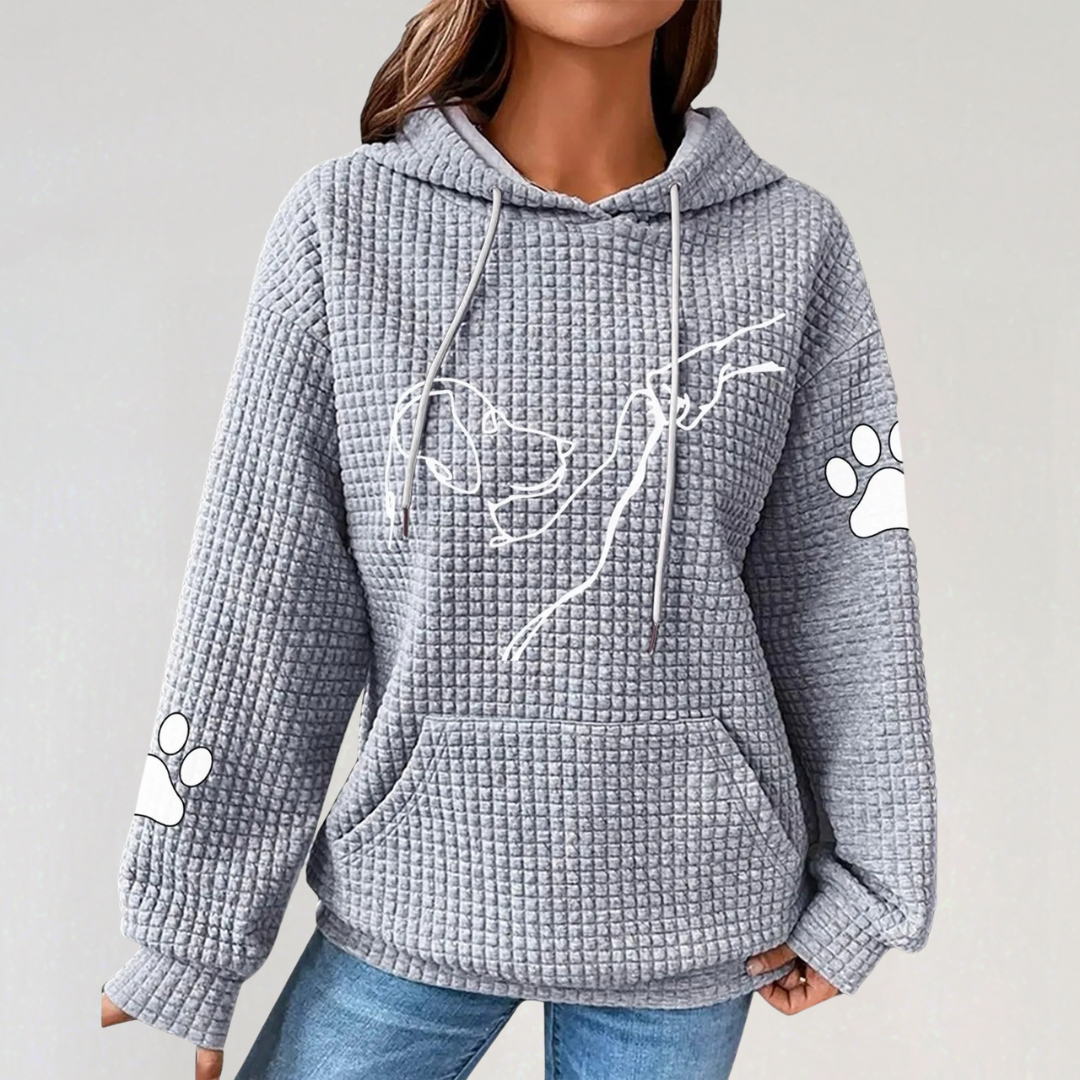 Comfortable and Warm Printed Hoodie for Women