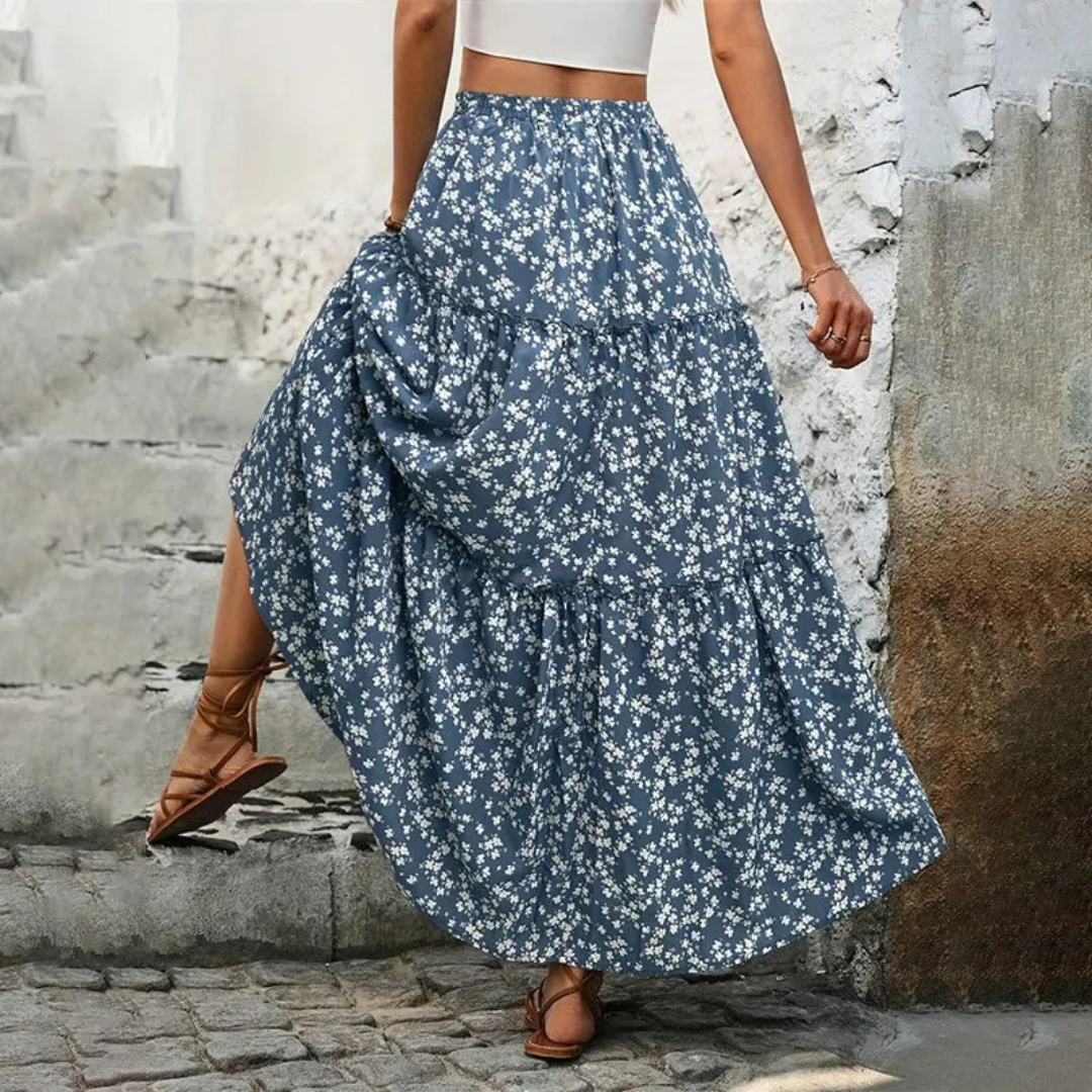 Elegant Floral Maxi Skirt