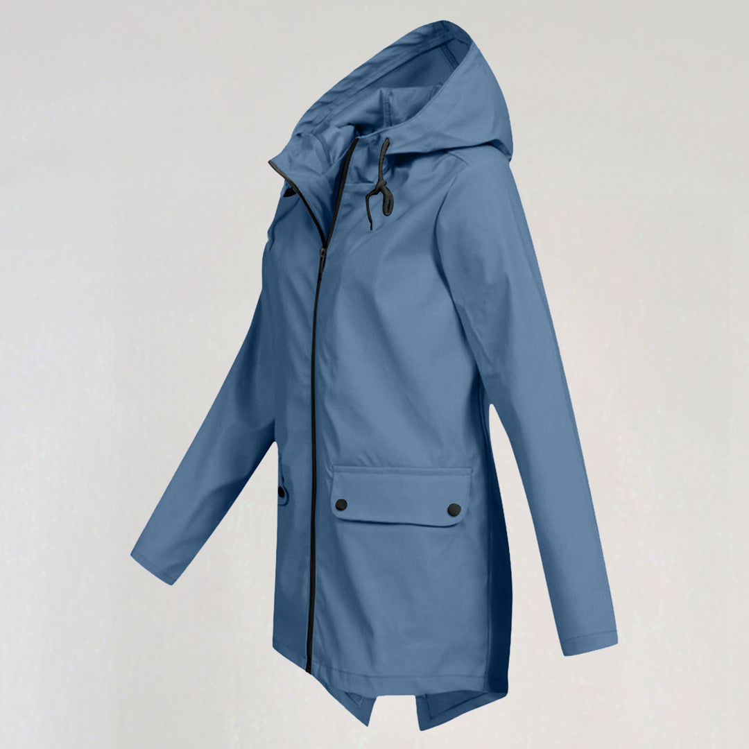Lightweight Hooded Raincoat for Women