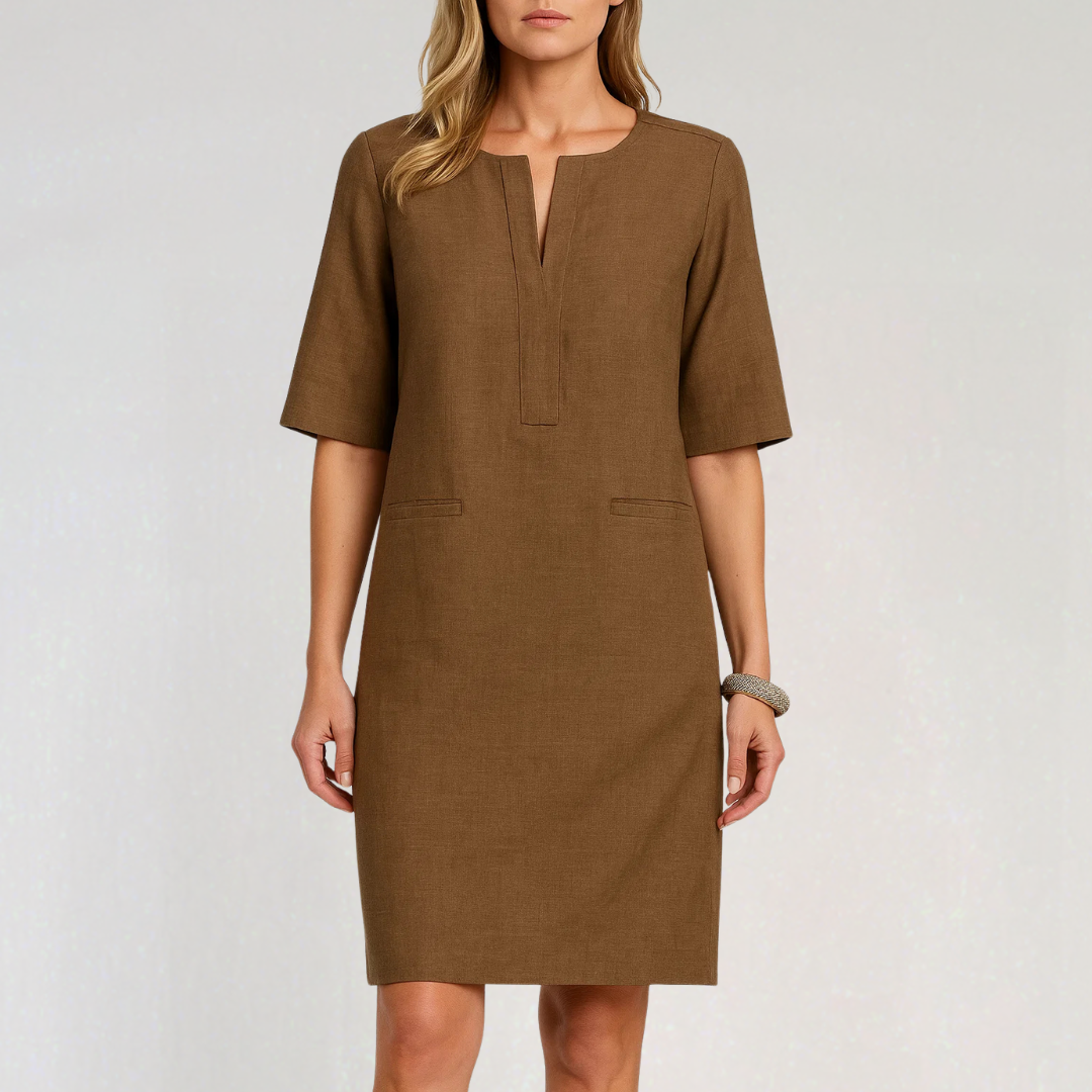 Luxury Cotton Midi Dress for Women