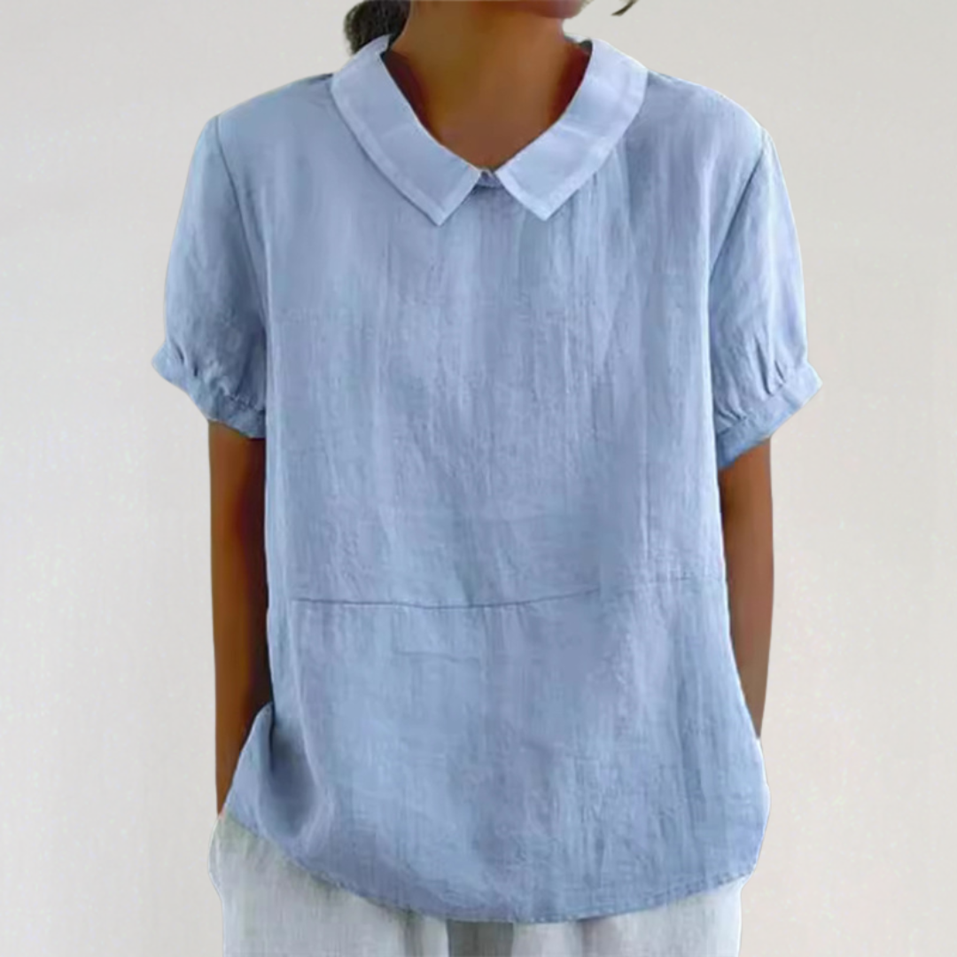Plain Cotton and Linen Top