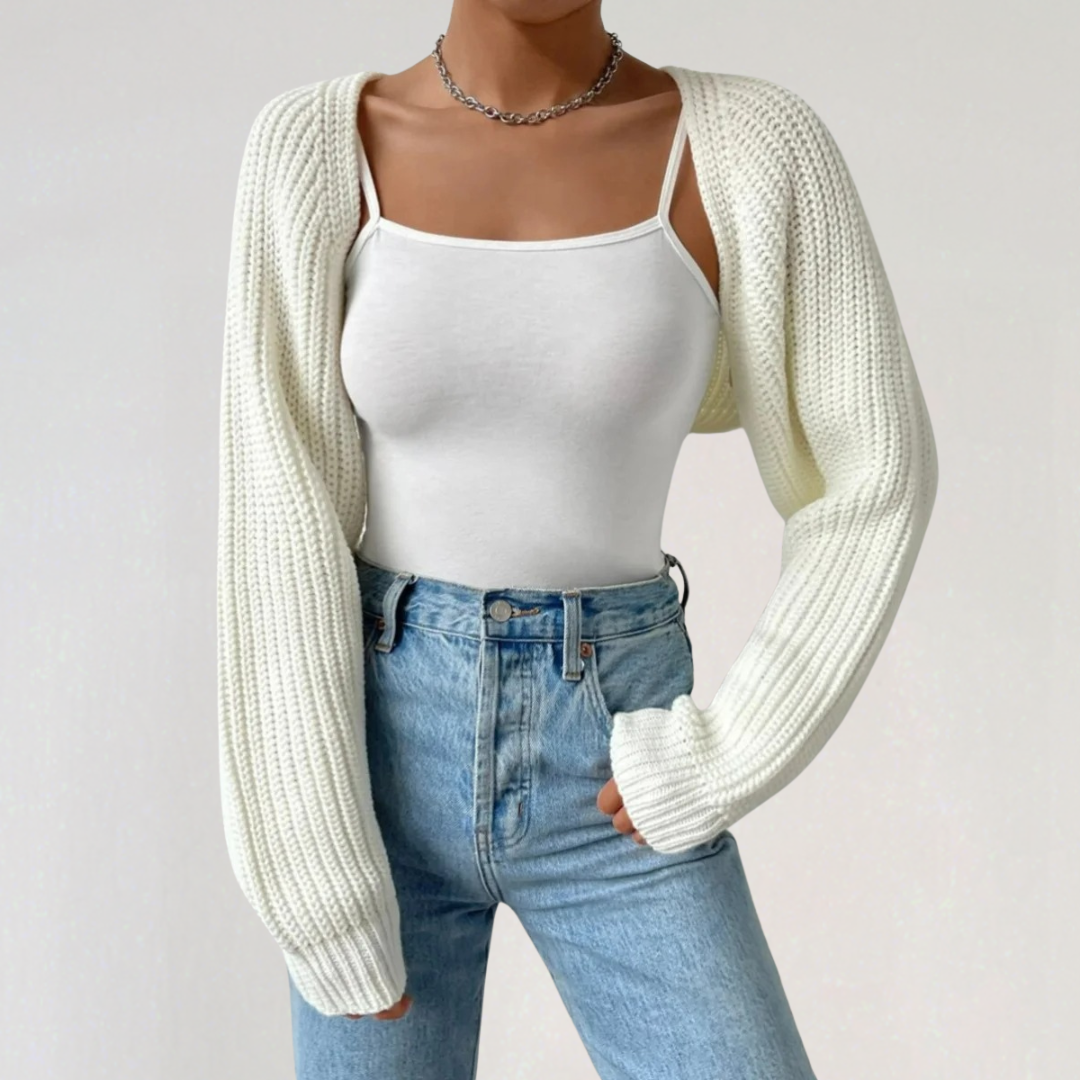 Cropped Knit Cardigan for Women