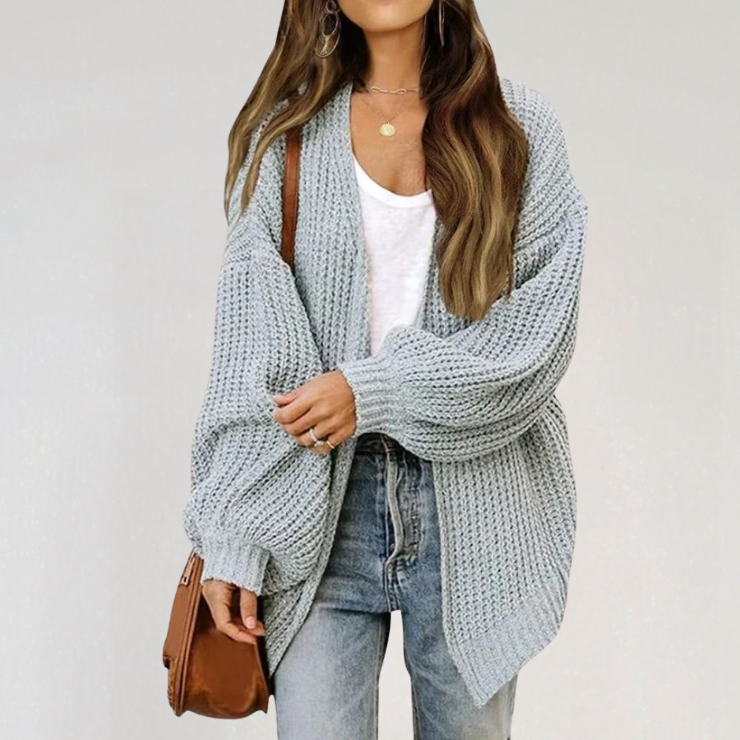Oversized Chunky Knit Cardigan | Cozy Open Front Sweater