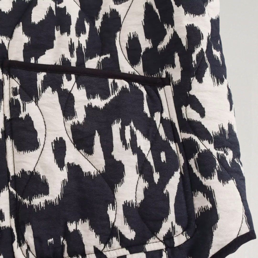 Women's Quilted Leopard Print Jacket