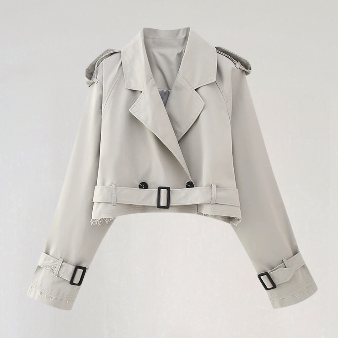 Cropped Trench Coat for Women