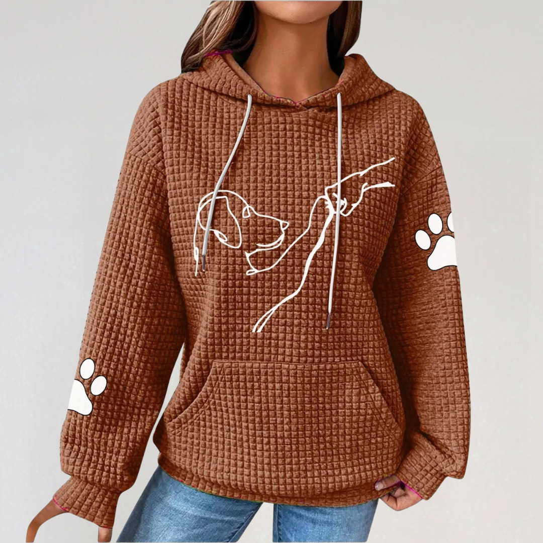 Comfortable and Warm Printed Hoodie for Women